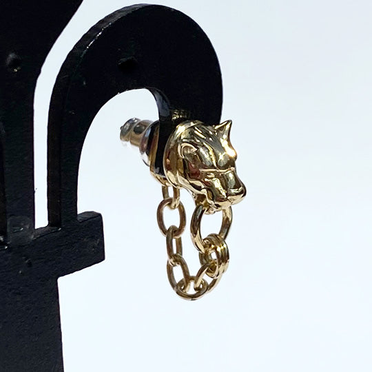 Bizarre/ビザール フレグランスドパンサー2wayロングシルバー豹メンズピアス (1個売り) SPP055